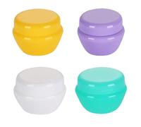 HDONONGYIRO 4 Pack Travel Containers Sets: Polypropylene Split Bottles - Yellow, White, Purple, Green - 20g - Rectangular - Jars for Toiletries & Cosmetics