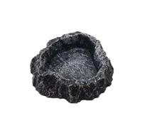 HDONONGYIRO Reptile Pets Water Dish Bowl Food Bowl Rock Reptile Feeding Bowl Reptile Feeding Bowl Water Rock Dish Durable Resin Dish Lizard Feeder for Tortoise Lizard Chameleon Gecko