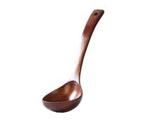 HDONONGYIRO Wooden Long Handled Spoon Set - a Long Handled Chinese Kitchen Utensil with a Hook for Cooking and Serving Dishes