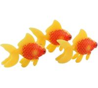 HDouii 3Pcs Artificial Gold Fish for Aquarium Freshwater Saltwater for Tank Decorations Moving Plastic Small Fish Aquarium Gravel Sand Decorations Yellow