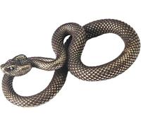 HDouii Bronze Snake Figurine Decor High Simulation Fantasy Brass Vintage Style Snake Statue for Office Sculpture for Desktop, Bronze, Home Décor Products