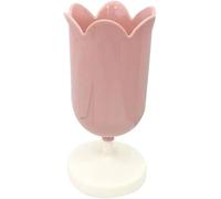 HDouii Tulip-Shaped Desk Organizer - Multifunctional Pen Cup with Cable Management for Office and School (Pink)