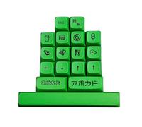 HDOYTXXM 17Pieces PBTs Keycap XDA Profile DYE SUB Keycap for Cherries Switches Mechanical Keyboard 61 SK61 TKL87 108 Bees Cap