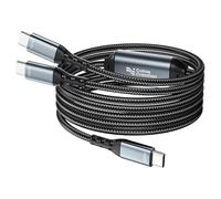 HDOYTXXM 3.9ft / 1.2m Long USB C Splitter Adapter Cable PD140W Rapid Charging Cord 480Mbps Data Transfer for Multiple Devices Type C Charging Cord