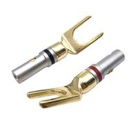 HDOYTXXM 4mm Loudspeaker Banana Plug Fork Shape Loudspeaker Connector Enhances Auditory Sound Stability