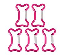 HDOYTXXM 5Pcs Bone Shape Spring Snapping Clip Metal Keychains Buckle Backpacks Carabiner Dog Chain Buckle Connectors AntiRust