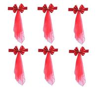 HDOYTXXM 6pcs Spandex Chair Cover Sashes Ties Spandex Sashes Bows for Party and Wedding Decors Ceremony Accessories Stretch Cover
