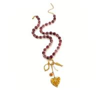 HDOYTXXM Artistic Ceramic Sphere Chain Chain with Pair Fish Heart Enchantments for Everyday Outfit Winter Fashion Addons for Women