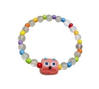 HDOYTXXM Beaded Stretch Bracelets Handmade Monsters Crystal Bead Handchain Dopamine Jewelry Elegant Colorful Bead Bracelets Party Monsters Pendant Bracelets