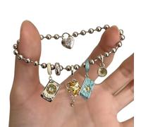 HDOYTXXM Celestials Zodiacs Alloy Featuring Tarot Designs Easy Clasp Vintage Inspire Jewelry For Everyday Wear Alloy Charm