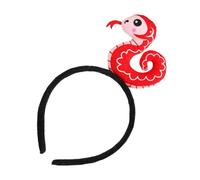 HDOYTXXM Chinese New Year Celebration Mascots Snake Headband With Soft Fabric Prank Hairhoop For Holiday Gathering Party Supply