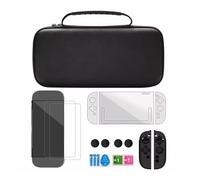 HDOYTXXM Comprehensive Console Care Package Organizers Case Toughened Glass Protector Enhances Joystick Caps Collection for NSW2 Carrying Case