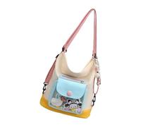 HDOYTXXM Contemporary Half Clear Daypack Permanent Crossbreed Fabric Modifiable Shoulder Belt Practical Addons City Travel Large Capacity PVC Crossbody Bag Clear Polyamide PVC Travel Bag