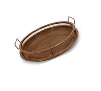 HDOYTXXM Cooking Nonrust Steel Fry Pan Set for Chicken Fries Vegetables Even Heating Rustproof Front Fry Pan with Drip Tray