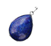 HDOYTXXM Delicate Water/Rectangular/Heart Lapis Lazuli Pendant Hand Finished Jewelry Accessories Gemstones Charm Blue Gold Specks Pendant