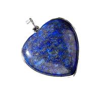 HDOYTXXM Delicate Water/Rectangular/Heart Lapis Lazuli Pendant Hand Finished Jewelry Accessories Gemstones Charm Blue Gold Specks Pendant