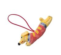 HDOYTXXM Dopamine Colorful Dog Plush Pendant Soft Fabric Dog Plush Keychain Portable Keyrings Accessory for Gifting