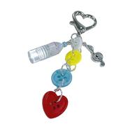 HDOYTXXM Elegant Heart Button Keychain Charm Trendy Deer Star Key Ornament Heart Button Pendant Keyring for Party Favor
