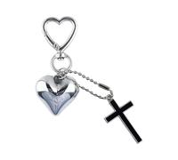 HDOYTXXM Elegant Heart Star Keychain Strawberry Bag Pendant Alloy Keyring Elegant for Her On Special Occasion
