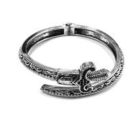 HDOYTXXM Fashionable Snake Themed Armlet Modern Snake Pattern Bangle Charm Crafted for Those Who Love Unique Accessories Alloy Cuff