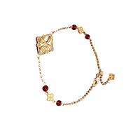 HDOYTXXM Irish Luck Braided Snake Chain Vintage Styles Clovers Comfortable Copper Jewelry Accessory for Trendy Women Luck Four Clovers