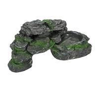 HDOYTXXM Life Like Stone Basking Platform Landscape Decoration Cave Shelter House for Reptiles Aquariums and Terrariums Ornament Fish Breeding Cave