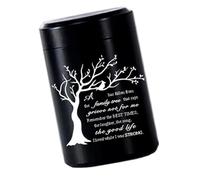 HDOYTXXM Memorial Casket Urn Tiny Stainless Steel Pet Ashes Holder Butterfly Tree Symbolism Casket Jar Stainless Steel Memorial