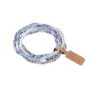 HDOYTXXM Rainbow Effect Glass Wristbands Beaded Adjustable Handchain Jewelry Set Evening Party Wear Accessories Color Changing Coated Glass Set