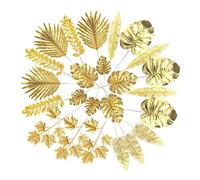 HDOYTXXM Realistic Faux Foliage Set Multifunctional Artificial Leaves Decoration in Gold/Silver for Party Setting Craft Leaves