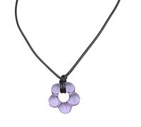 HDOYTXXM Retro Drawing Rope Hollow Coloured Glaze Flower Necklace Female Hip-hop Cold Long Sweater Neck Chain Hollow Big Flower Pendant Necklace for Women