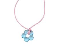 HDOYTXXM Retro Drawing Rope Hollow Coloured Glaze Flower Necklace Female Hip-hop Cold Long Sweater Neck Chain Hollow Big Flower Pendant Necklace for Women