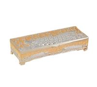 HDOYTXXM Retro Two Compartment Jewelry Alloy Decorative Storage Case for Earring Necklace Display and Travel Royal Jewelry Box