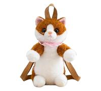 HDOYTXXM Stuffed Animals Backpack Realistic Stuffed Cats Plush Daypack Realistic Shaped Bag for Various Occasion Plush Backpack