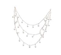 HDOYTXXM Trendy 2 Layer Imitation Pearls Y Necklace Elegant Accessory for Women Great Anniversary or Birthday Fashion Pearls Jewelry for Women