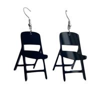 HDOYTXXM Unique Folding Chair Earrings Acrylic Chair Pendant Earrings Funny Dangle Earrings Jewelry for Women Girls Unique Acrylic Charm Earrings Party Accessories