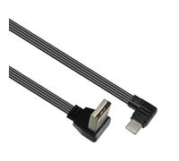 HDOYTXXM USB 2.0 Male To USB C Data Cord Wire Straight Head/90 Degree Bend Flat Cable For Tablet Phones 480Mbps Data Transfer