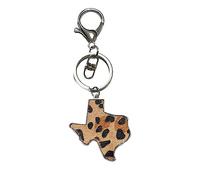 HDOYTXXM Vintage Leopard Cow Pattern Keychain Fashion Western Map Keyring Purse Bag Pendant Decorations Car Keyring for Women Men Animal Print Keychain Leopard Cow Pattern Keychain