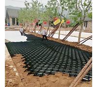 HDPE Gravel Stabilizer Grid - 2" Deep Landscape Paver Grids for Driveways & Pathways Durable Black Ground Grid System Heavy-Duty Soil Stabilization Solution