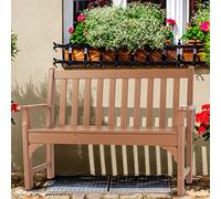HDPE Outdoor Garden Bench for 2, All-Weather Anti-Fade & Anti-Crack Patio Seating, Porch & Park Furniture, Perfect for Relaxing & Entertaining