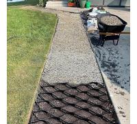 HDPE Plastic Ground GrateFoldable Gravel Stabilizer Mat for Pathways/Driveways Landscape Grass & Gravel Support Grid 10m x 6m (33FT x 19.5FT)
