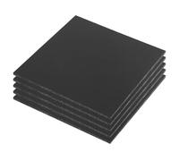 HDPE Plastic Sheet, 5pcs Solid Plastic Blocks High Density Polyethylene Board, Black Thick Hard Board for DIY Projects, Architectural Models Sand Table Building Model Material Supplies (203x203x4mm)