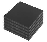 HDPE Plastic Sheet, 5pcs Solid Plastic Blocks High Density Polyethylene Board, Black Thick Hard Board for DIY Projects, Architectural Models Sand Table Building Model Material Supplies (254x254x12mm)