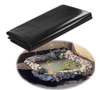 HDPE Pond Liner 0.12mm Black Garden Pond Membrane for Fish & Plants Weatherproof 9m x 11m (29.5ft x 36ft) Premium Quality Water Resistant Cover