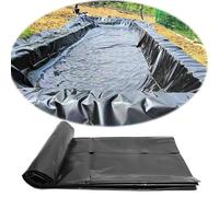 HDPE Pond Liner 3x5m 4x6m 5x8m Waterproof Fish Pond Membrane Foldable Garden Pond Liner for Water Features Black Pond Cover for Fountains and Water Gardens