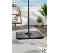 HDPE Square Sand and Water Filled Freestanding Parasol Base H&O Direct Black One Size