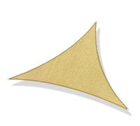 HDPE Triangle Sun Shade Sail, UV Protection, Breathable & Water-Resistant, with D-Rings & Cord, Ideal for Balcony, Garden, Terrace, Camping (3x5x5m)