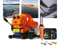 HDPE Welding Machine Hot Wedge Welder 1100W Tool for 0.2-2.0mm Membrane Thickness with 2000W Hot Air Welding Gun for Geomembrane Projects