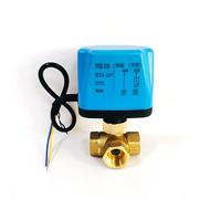 HDPHCRIUN 1/2" 3/4" 1" 1-1/2" Brass Electric Ball Valve Two Wire Three Way 220V 24V 12V Switch Water(220vac-normally Open,1-1/2 inch)