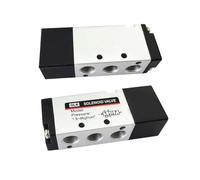 HDPHCRIUN 1 pcs 4A110-06 4A210-08 4A310-10 4A410-15 Two-Position Five-Way 1/8" 1/4" 3/8" 1/2" Air Control Reversing Valve(4A110-06)
