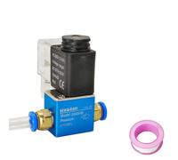 HDPHCRIUN 2V025-08 12V 24V 220V Pneumatic Electric Air Solenoid Valve 2 Position Port 1/4" Normally Closed 6mm 8mm Hose Barb Connection(DC 12V,PC 8MM Fittings)